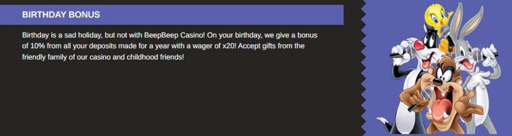 birthday beep beep casino