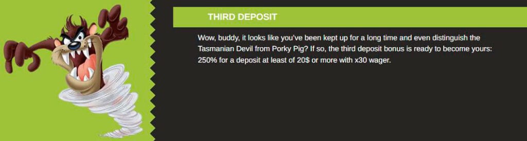 third deposit bonus beep beep casino